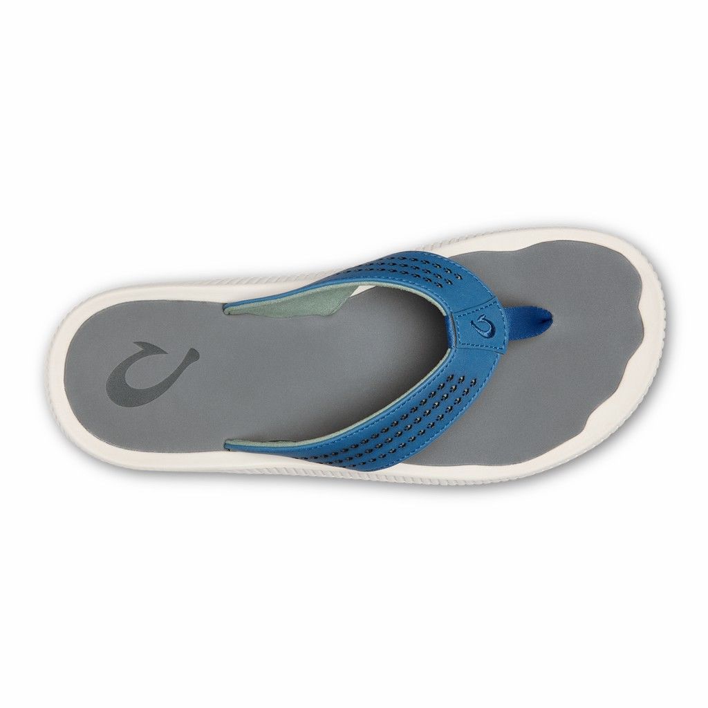 Sandalias Olukai Ulele - Chanclas Hombre Azules 20580-936